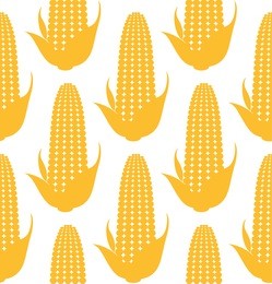 corn. pattern. vector illustration