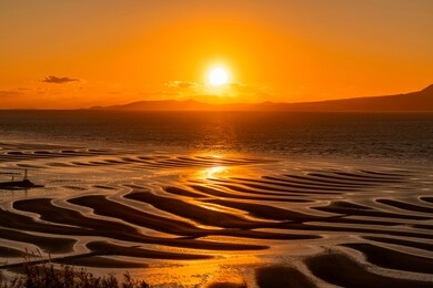 okoshiki coast and sunset in kumamoto japan. 