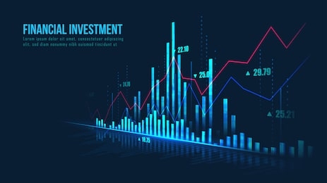 stock market or forex trading graph in graphic concept suitable for financial investment or economic trends business idea and all art work design. abstract finance background. vector illustration