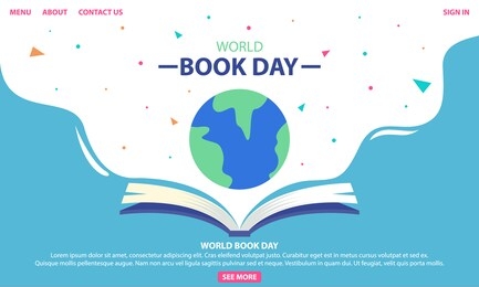 world book day. designed to greeting or celebrate world book day.