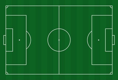 green grass field background. vector football - soccer field. stock vector illustration