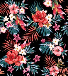 palm summer retro vector leaf flower