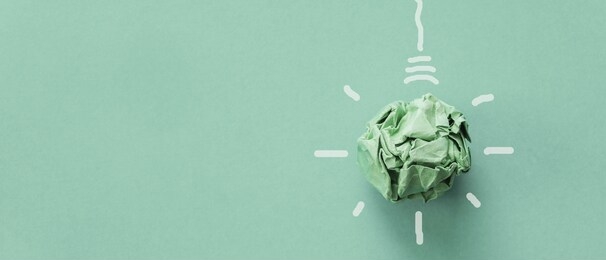 green paper light bulb, corporate social responsibility, responsible business, eco friendly, sustainable living concept