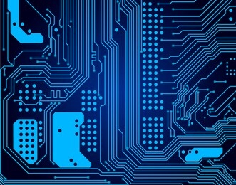 vector abstract futuristic circuit board, illustration high computer technology dark blue color background. hi-tech digital technology concept