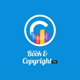world book and copyright day vector design for banner or background