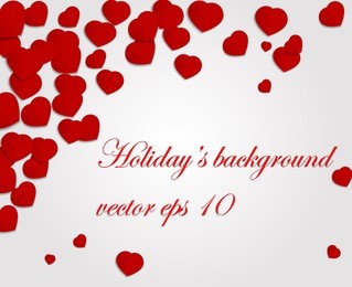 romantic background with rose petals in the shape of a heart. valentine's day concept .vector eps 10