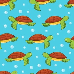 seamless sea turtle pattern design. childish pattern with sea turtle