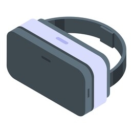 vr game goggles icon. isometric of vr game goggles vector icon for web design isolated on white background