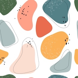 vector hand-drawn abstract pattern with different shapes,dots and lines. abstract seamless pattern with different shapes and textured. contemporary modern trendy vector illustrations. pastel colors