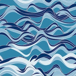 vector blue seamless wavy background texture. wave pattern