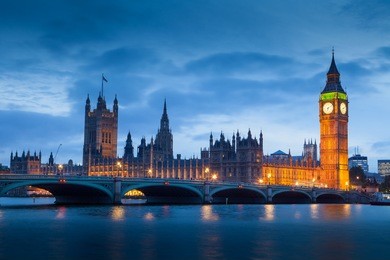 the palace of westminster big ben at night, london, england, uk 