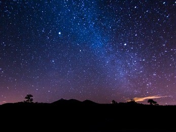 the milky way above volcano teide at the island od tenerife