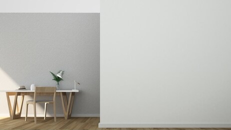 relax space interior minimal and wall decoration empty in apartment- 3d rendering	
