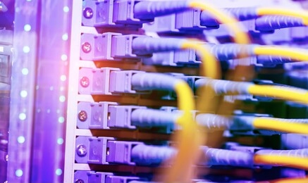 fiber optic network cable connect to communication distribution point