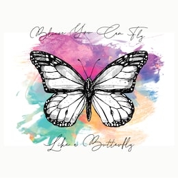 believe you can fly slogan graphic vector print lettering for t shirt print design.