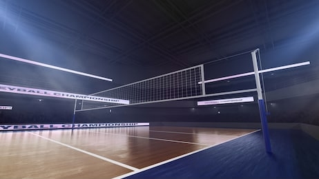 volleyball stadium. render 3d. illustration.