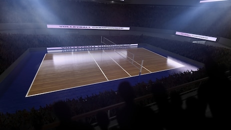 volleyball stadium. render 3d. illustration.