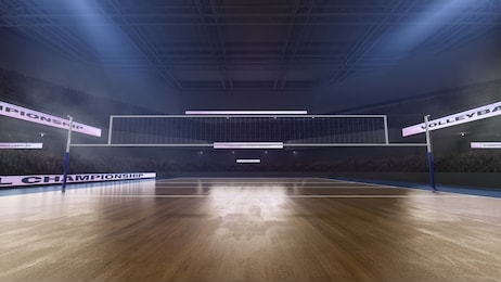 volleyball stadium. render 3d. illustration.