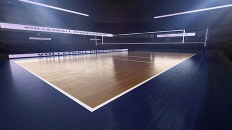 volleyball stadium. render 3d. illustration.