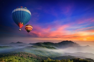 doi inthanon national park in the sunrise and main road at chiang mai province, thailand