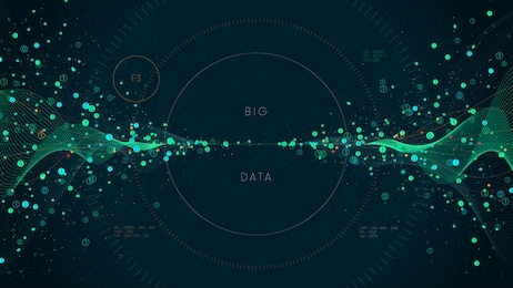 innovative technologies for processing big data, analysis and structuring of information, conceptual vector illustration