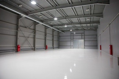 empty room of modern storehouse, background for industry warehouse