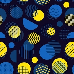 circle, polka dot, stripe seamless pattern. mixed texture irregular chaotic shapes print. modern memphis stile geometric background. bold trendy contemporary geo wallpaper. abstract vector ornament