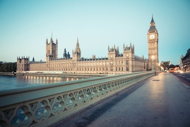 big ben and parliament building at dawn
