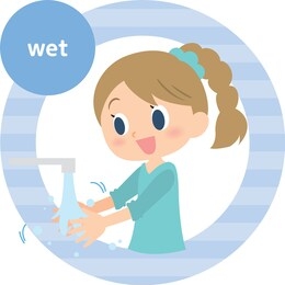 how to wash girl hands for prevention,wet