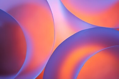 macro photo. abstract minimalistic background - paper art. waves, paper cut. single frame from sheets of paper illuminated by neon light. minimalism, copyspace. 3d effect. 