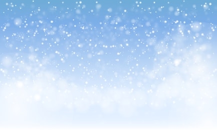 winter snowfall and snowflakes on light blue background. cold winter christmas and new year background. vector illustration