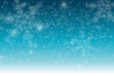 winter snowfall and snowflakes turquoise blue background. cold winter christmas and new year background. vector illustration.