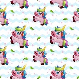 vector seamless pattern with sweet magic animal unicorn in cartoon style. kids print for wallpapers. wrappint or textile.