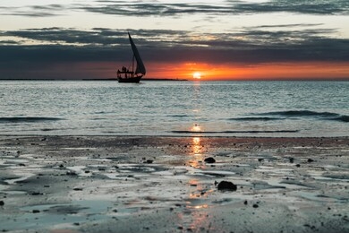 a beautiful sunset in africa