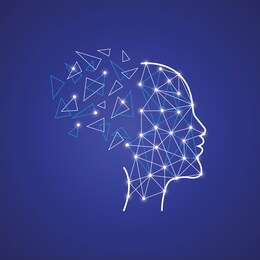 artificial intelligence for concept design. machine learning technology concept. modern engineering, futuristic, science communication concept.