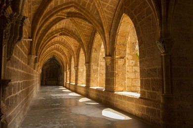 interior view of the monasterio de piedra, zaragoza