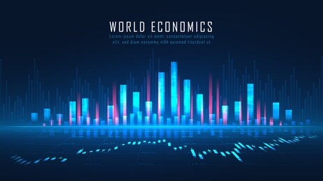 stock market or forex trading graph in graphic concept suitable for financial investment or economic trends business idea and all art work design. abstract finance background. vector illustration