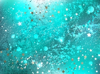 abstract background of turquoise, crumpled, textured foil.