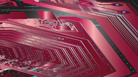 数码赛博朋克电路图案海报手机端背景