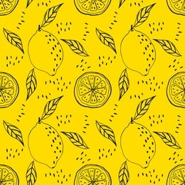 seamless vectror background with lemons. lemon pattern. lemon background. slice of lemon.