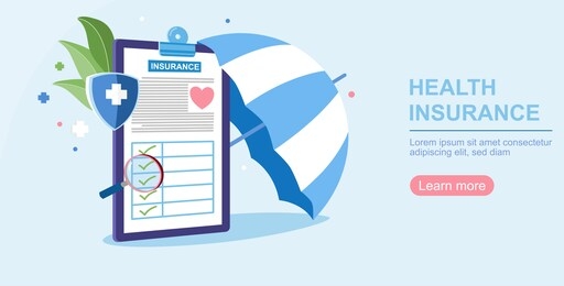 health insurance concept.healthcare, finance and medical service. vector illustration about health insurance.