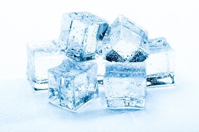 fresh ice cubes