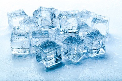 fresh ice cubes