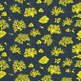 vector seamless pattern ocean coral 