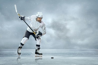 ice hockey player on the ice