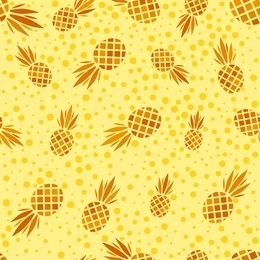 abstract vector seamless pattern with pineapples. modern fruit background with colorful pineapple or ananas. tropical backdrop. vector tropical nature ananas seamless pattern. sweet fruit print