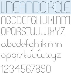 poster slim elegant black font and numbers on white background.