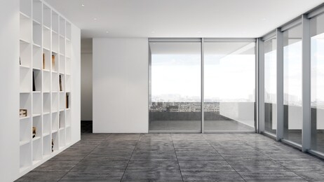 large luxury modern bright interiors living room mockup illustration 3d rendering computer digitally generated image