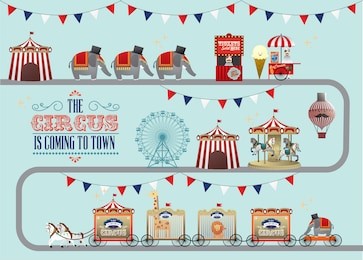 circus/fun fair/fairground/carnival vector/illustration