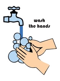 
illustration of how to wash your hands